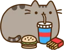 🍔-Pusheen, Telegram Sticker