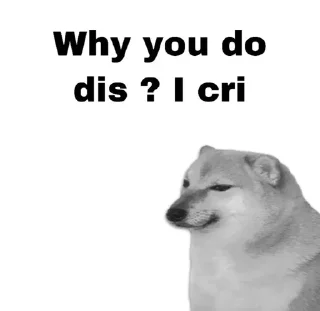 😔-Cheems @LegendaryKeys, Telegram Sticker
