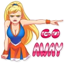 😑-Cheerleader Girl, Telegram Sticker