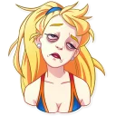 😞-Cheerleader Girl, Telegram Sticker