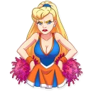 😠-Cheerleader Girl, Telegram Sticker