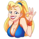 👌-Cheerleader Girl, Telegram Sticker