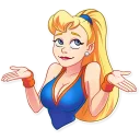 🤷-Cheerleader Girl, Telegram Sticker