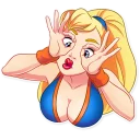 👀-Cheerleader Girl, Telegram Sticker