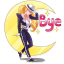 👋-Cheerleader Girl, Telegram Sticker