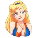 🤔-Cheerleader Girl, Telegram Sticker