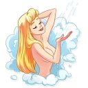 🚿-Cheerleader Girl, Telegram Sticker