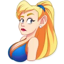 👂-Cheerleader Girl, Telegram Sticker
