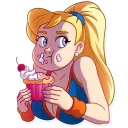 🍰-Cheerleader Girl, Telegram Sticker