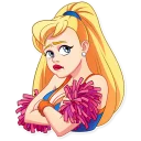 😒-Cheerleader Girl, Telegram Sticker