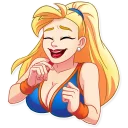 😂-Cheerleader Girl, Telegram Sticker