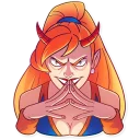 😈-Cheerleader Girl, Telegram Sticker
