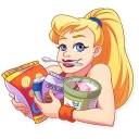 🍽-Cheerleader Girl, Telegram Sticker