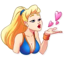 😘-Cheerleader Girl, Telegram Sticker