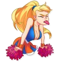 😝-Cheerleader Girl, Telegram Sticker