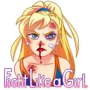 🤕-Cheerleader Girl, Telegram Sticker