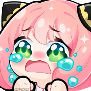 😭-Anya Forger, Telegram Sticker