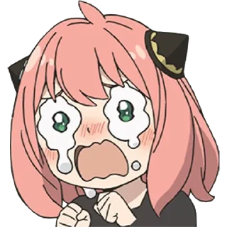 😭-Anya Forger, Telegram Sticker