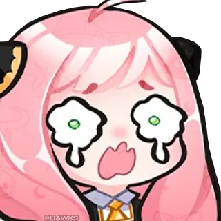 😭-Anya Forger, Telegram Sticker