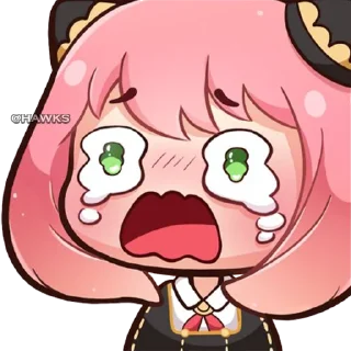 😭-Anya Forger, Telegram Sticker