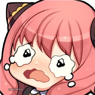 😭-Anya Forger, Telegram Sticker