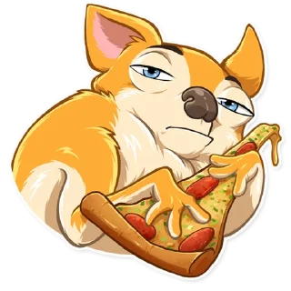 🍕-Chihuahua Chica, Telegram Sticker