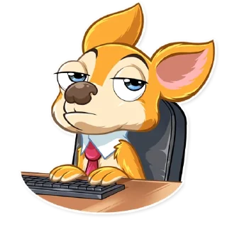 👨‍💼-Chihuahua Chica, Telegram Sticker