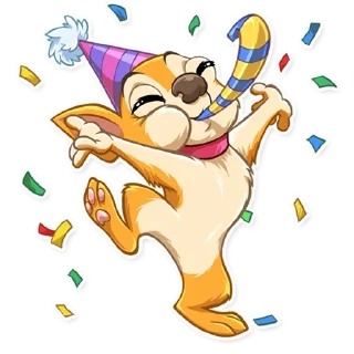 🥳-Chihuahua Chica, Telegram Sticker