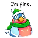 😢-Chris the Bullfinch, Telegram Sticker