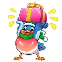 🎁-Chris the Bullfinch, Telegram Sticker