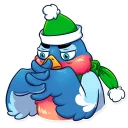 😐-Chris the Bullfinch, Telegram Sticker