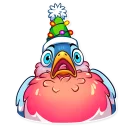 😨-Chris the Bullfinch, Telegram Sticker