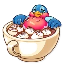 ☕-Chris the Bullfinch, Telegram Sticker