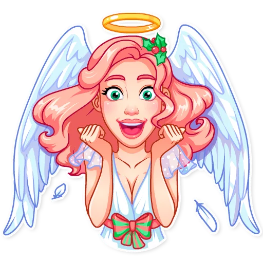 Christmas Angel, telegram sticker