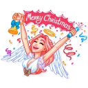 🎊-Christmas Angel, Telegram Sticker