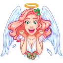 😂-Christmas Angel, Telegram Sticker