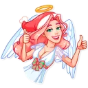 👍-Christmas Angel, Telegram Sticker