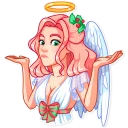 🤷‍♀️-Christmas Angel, Telegram Sticker