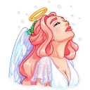 😢-Christmas Angel, Telegram Sticker