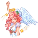 😌-Christmas Angel, Telegram Sticker