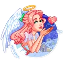 😘-Christmas Angel, Telegram Sticker