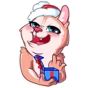 🖕-Christmas Dog, Telegram Sticker