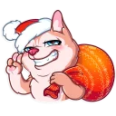 👋-Christmas Dog, Telegram Sticker