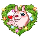 😘-Christmas Dog, Telegram Sticker