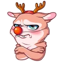 😑-Christmas Dog, Telegram Sticker