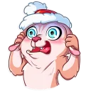 😨-Christmas Dog, Telegram Sticker