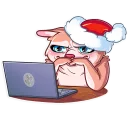 😑-Christmas Dog, Telegram Sticker