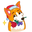 🌹-hristmas Dogs, Telegram Sticker