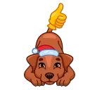 👍-hristmas Dogs, Telegram Sticker