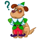 🤔-hristmas Dogs, Telegram Sticker